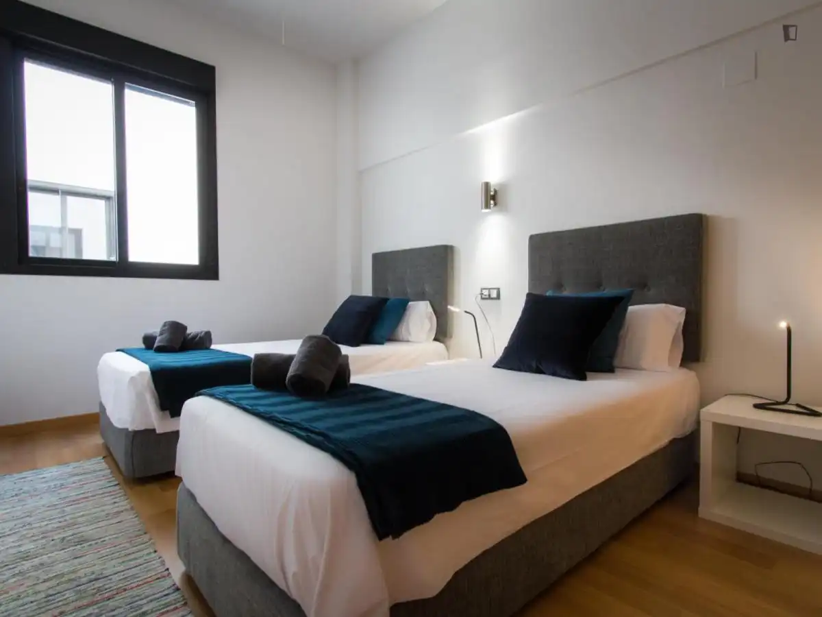 Schlafzimmer von Wohnungen zur Miete in Málaga mit Klimaanlage, Heizung und Möbliert