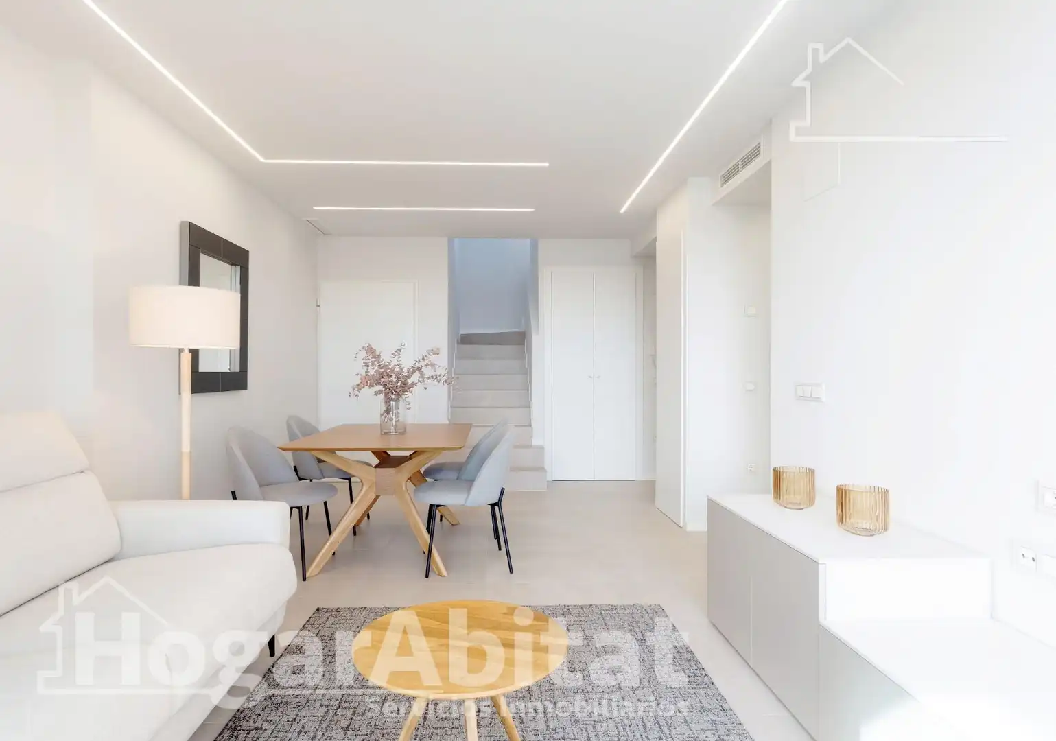 Sala de estar de Piso en venta en Dénia con Calefacción, Jardín privado y Terraza