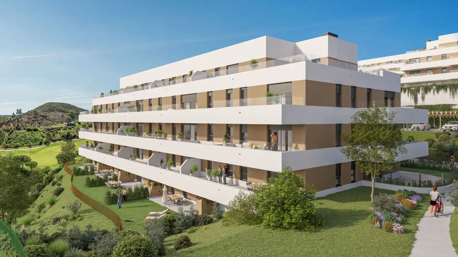 Exterior view of Flat for sale in Mijas  with Air Conditioner, Heating and Terrace