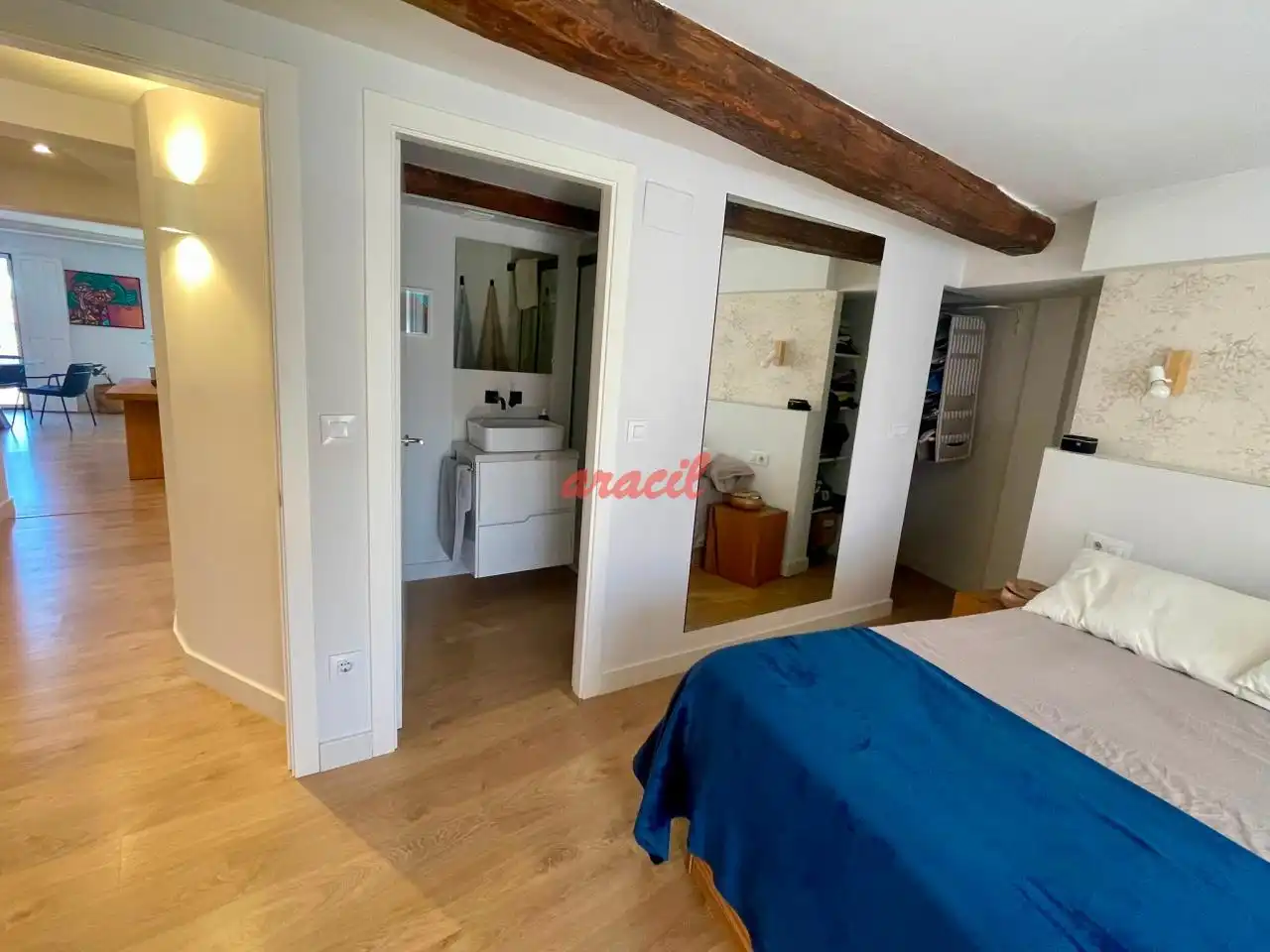 Bedroom of Flat for rent in Ourense Capital   with Air Conditioner, Heating and Furnished