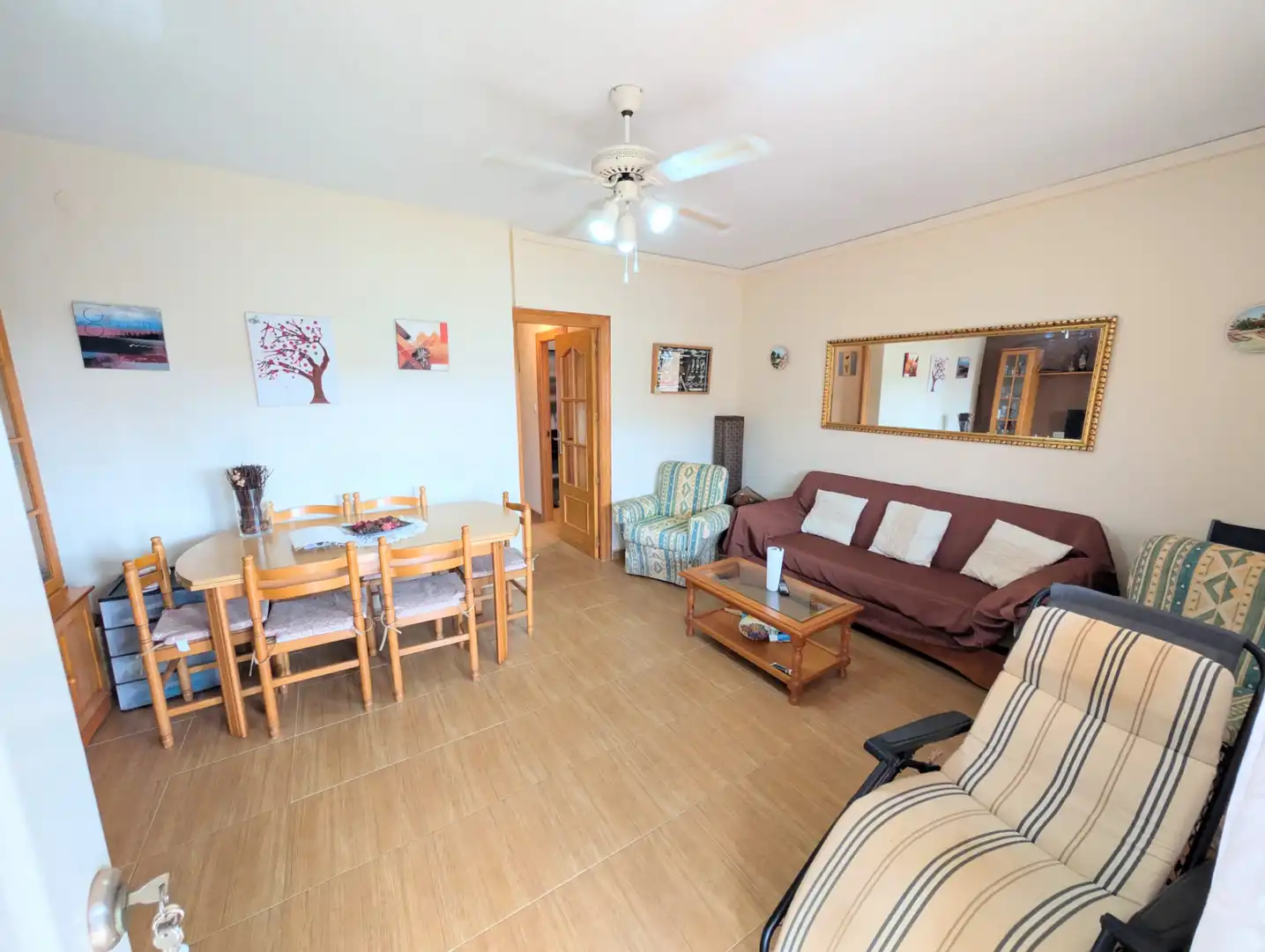 Living room of Flat for sale in Cartagena  with Air Conditioner, Furnished and Balcony