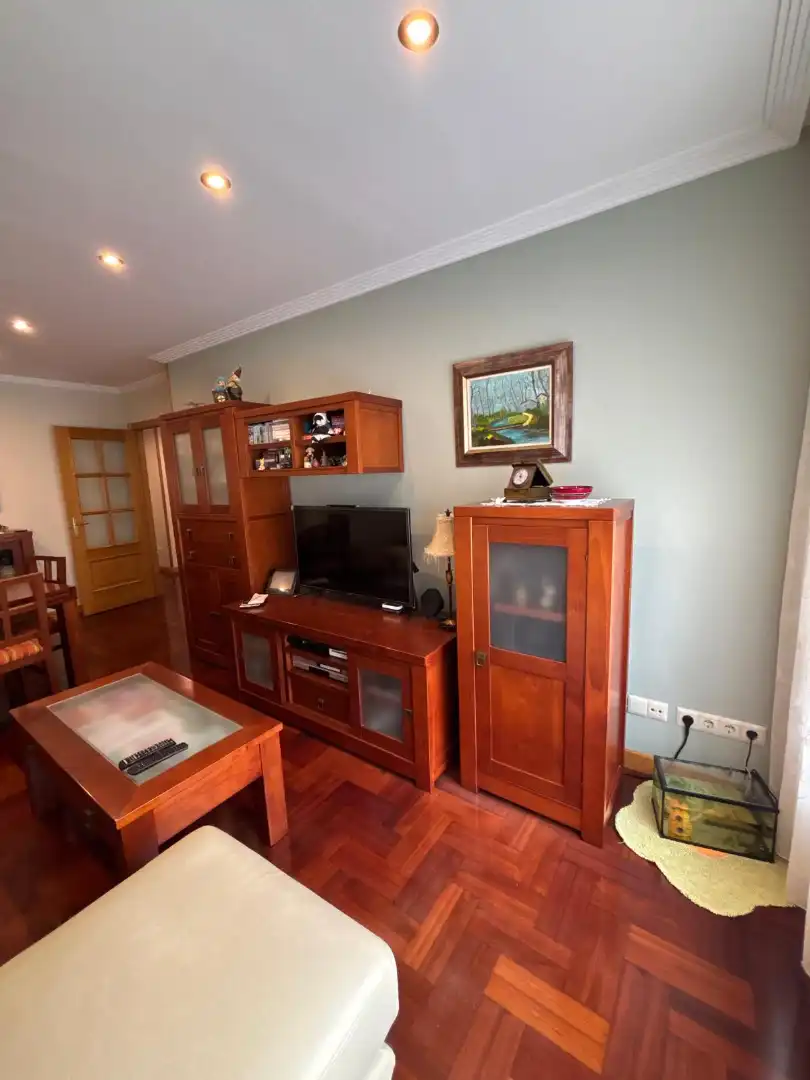 Sala de estar de Piso en venta en Oviedo  con Calefacción, Parquet y Trastero