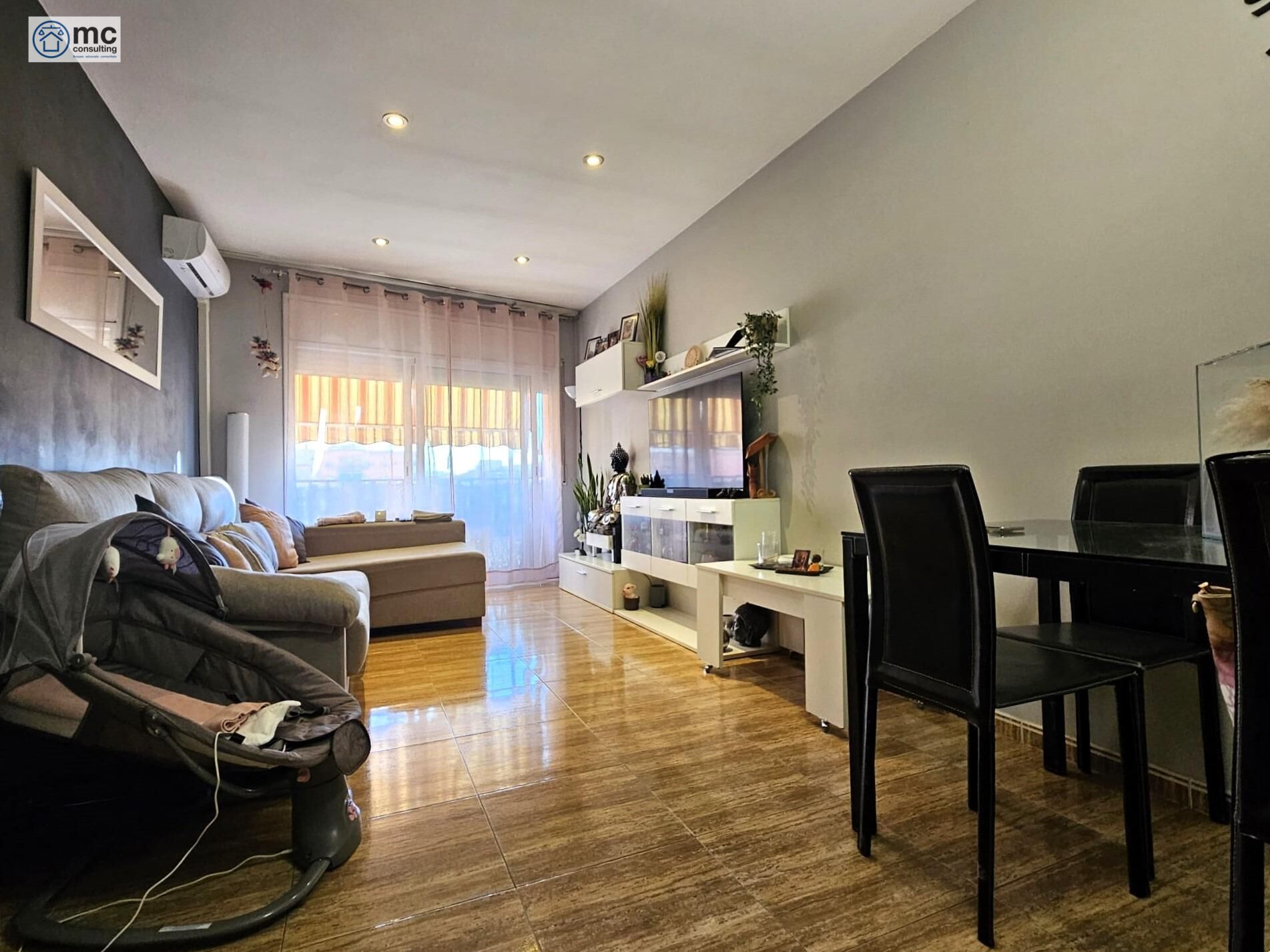 Sala de estar de Piso en venta en Les Franqueses del Vallès con Aire acondicionado, Calefacción y Balcón