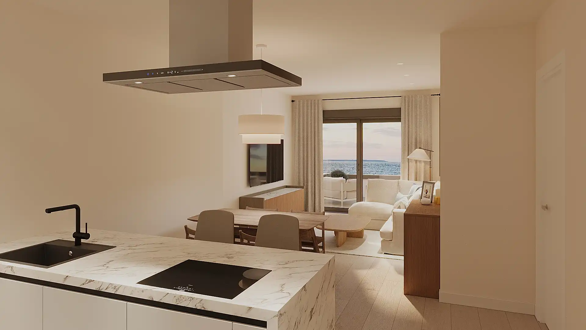 Sala de estar de Apartamento en venta en La Alcaidesa con Aire acondicionado, Calefacción y Terraza
