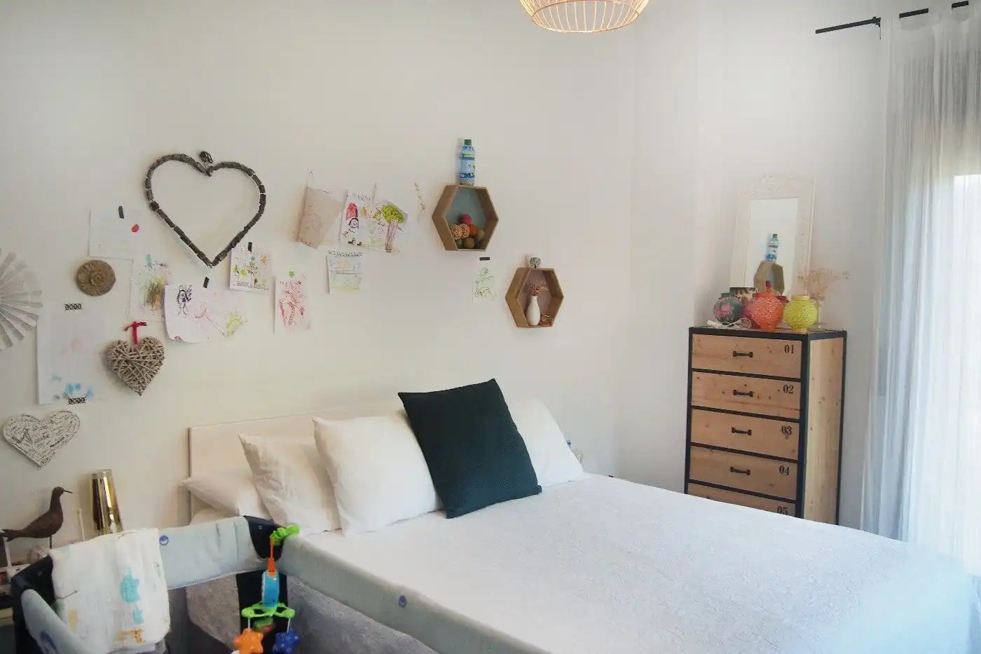 Bedroom of Houses for rent in Sant Cugat del Vallès  with Air Conditioner, Heating and Parquet flooring