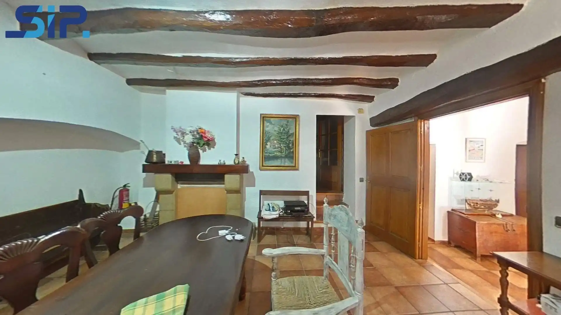 Comedor de Finca rústica en venta en Pontons con Jardín privado, Terraza y Piscina