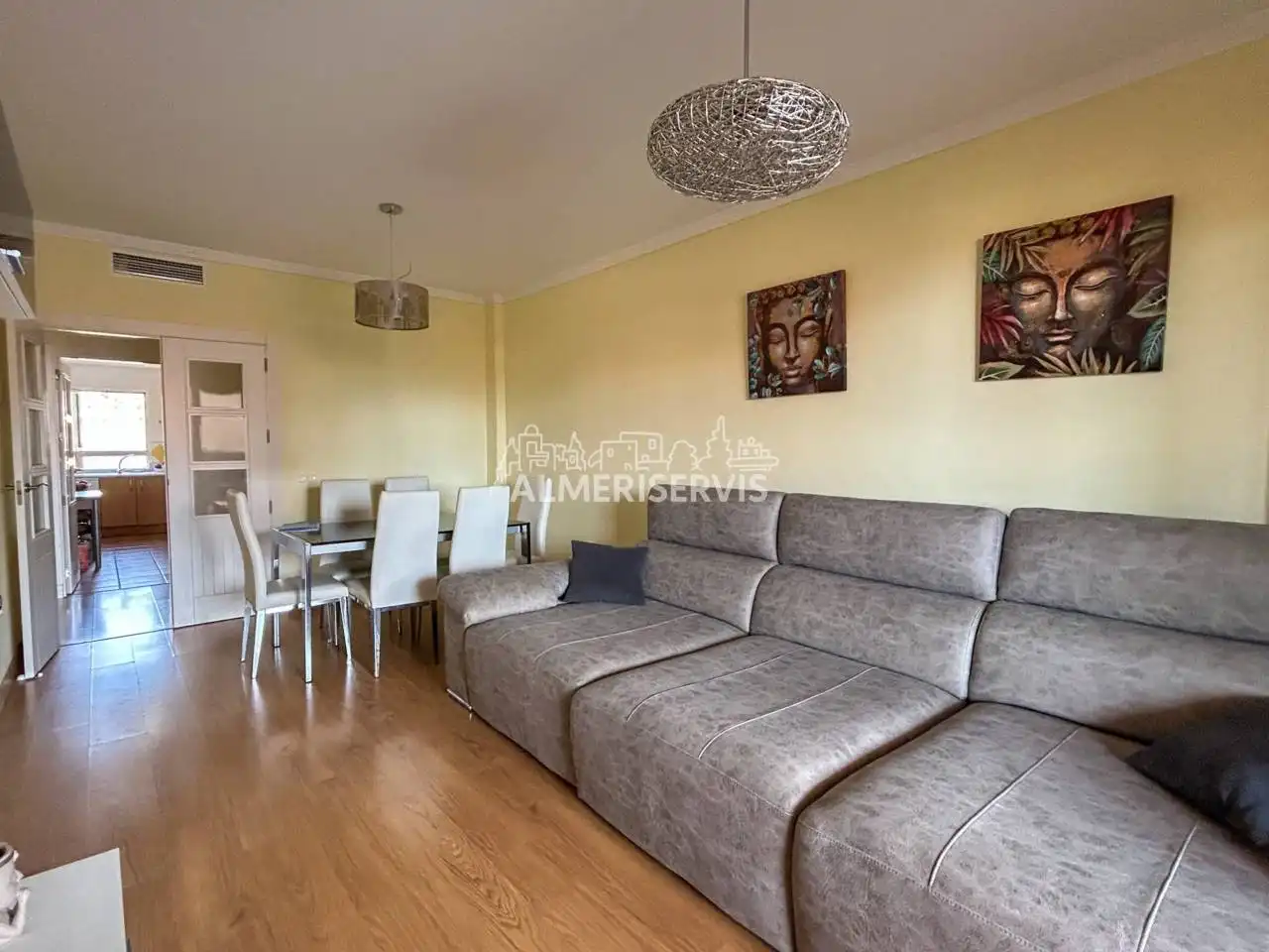 Sala de estar de Piso de alquiler en El Ejido con Terraza, Amueblado y Piscina comunitaria