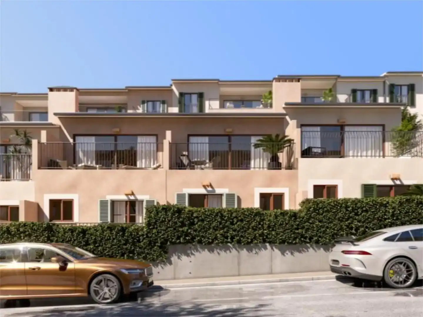 Außenansicht von Wohnung zum Verkauf in Capdepera mit Klimaanlage, Schwimmbad und Balkon