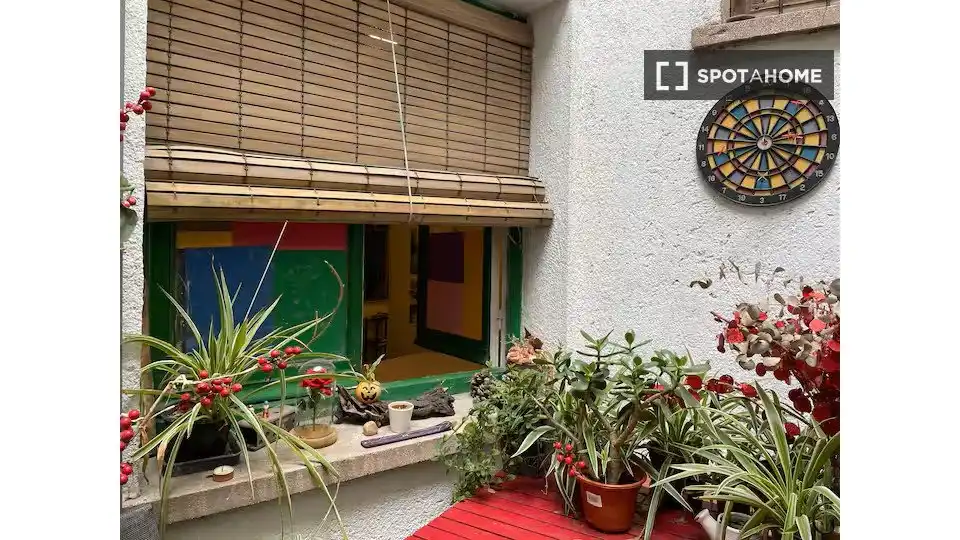 Balcony of Flat for share in Madrid  with Air Conditioner, Heating and Furnished