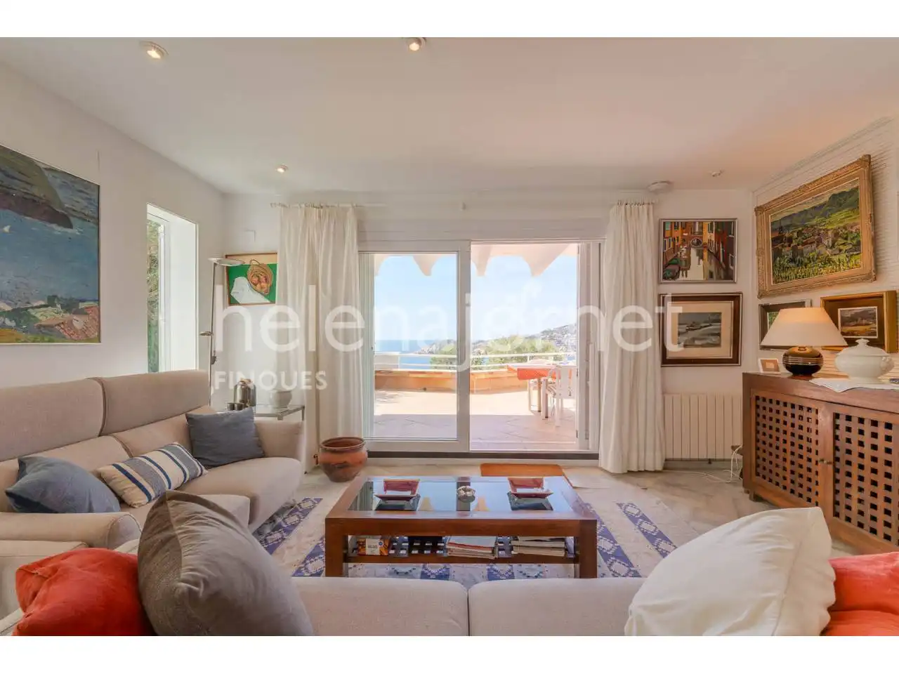 Living room of Flat for sale in Sant Feliu de Guíxols  with Heating, Private garden and Terrace