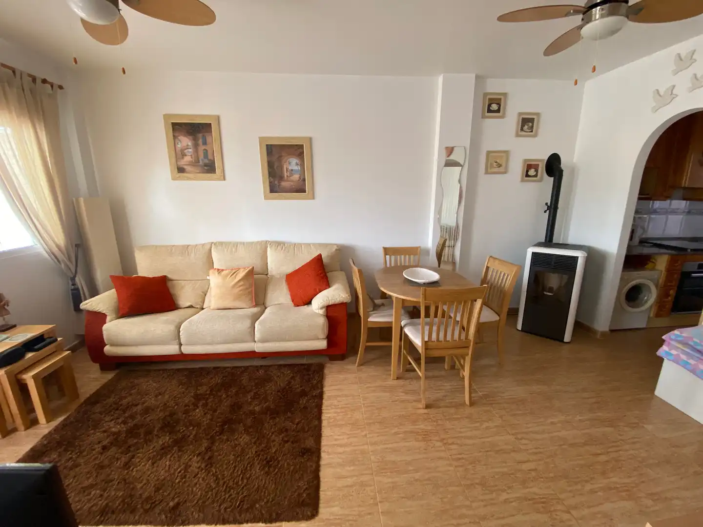 Sala d'estar de Apartament en venda en Castalla amb Aire condicionat, Jardí privat i Terrassa