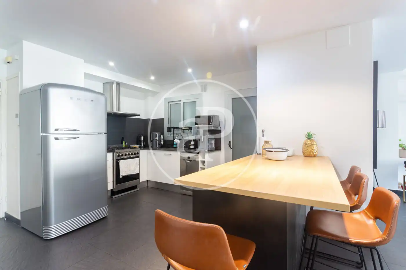 Kitchen of Flat for rent in Barcelona  with Air Conditioner, Heating and Private garden