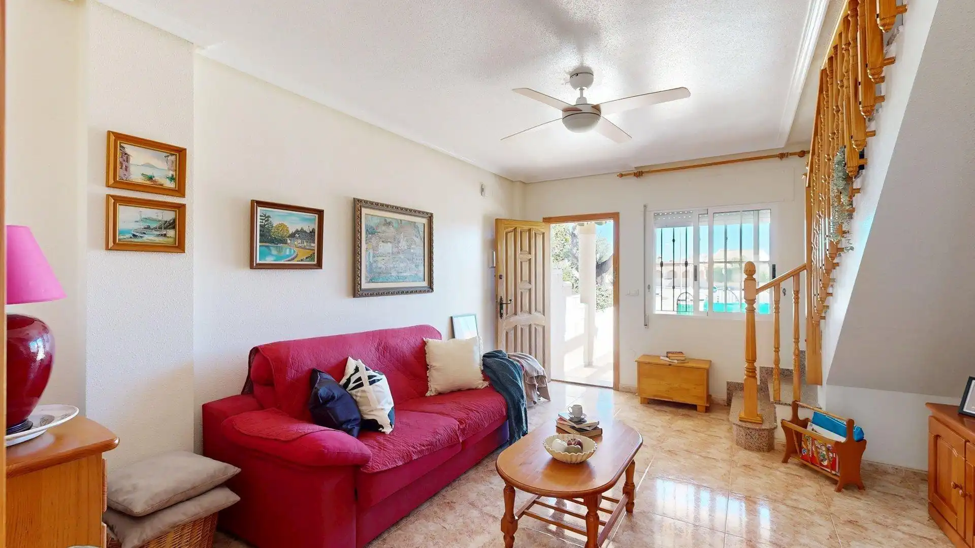 Sala de estar de Casa adosada en venta en Pilar de la Horadada con Jardín privado, Terraza y Balcón