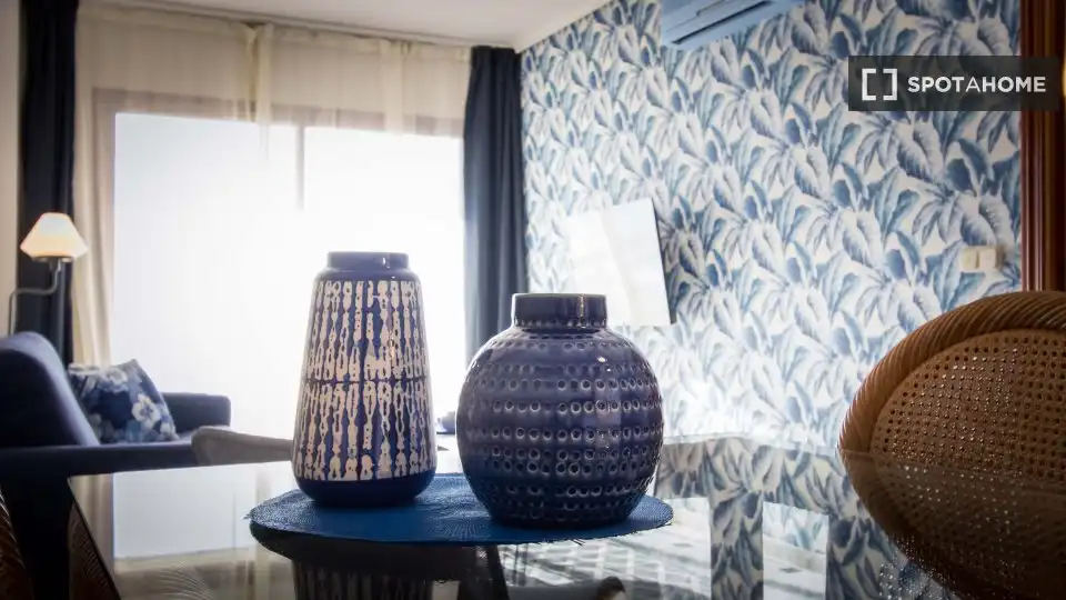 Comedor de Apartamento para compartir en Mijas con Aire acondicionado, Terraza y Amueblado