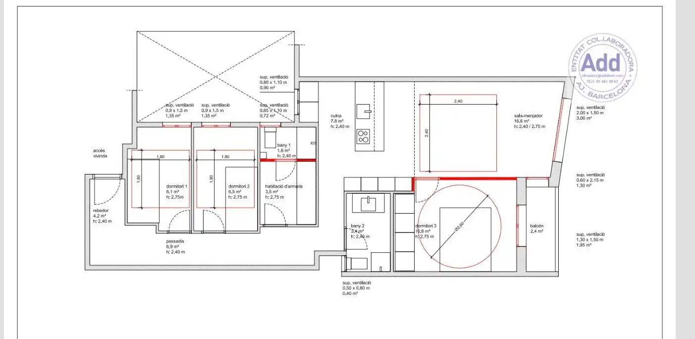 Wohnung mit Terrasse zum Verkauf in Carrer ARAGO, imagen 15