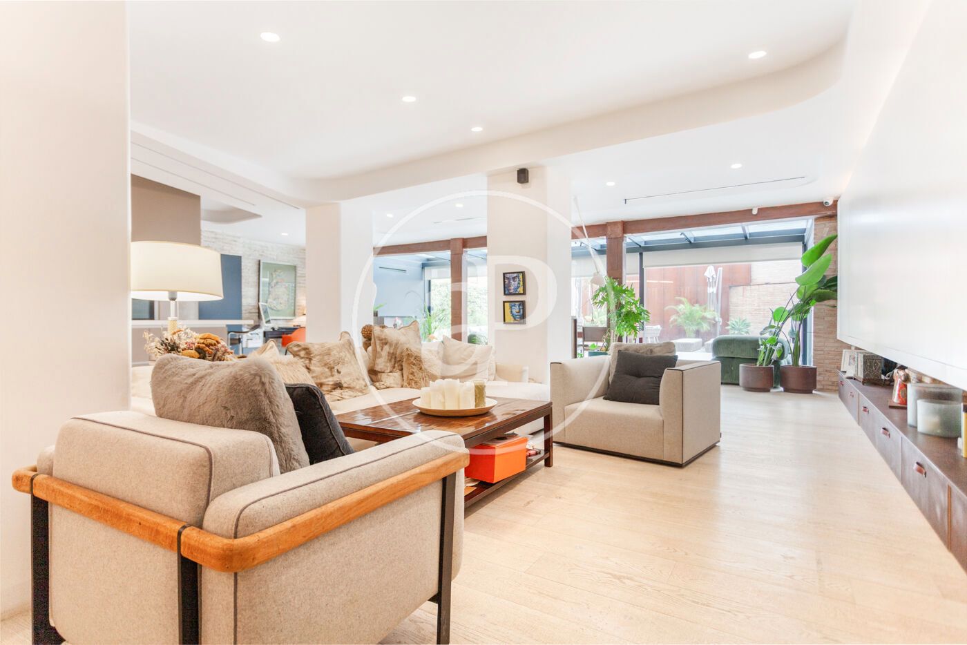 Sala d'estar de Pis en venda en  Valencia Capital amb Aire condicionat, Calefacció i Jardí privat