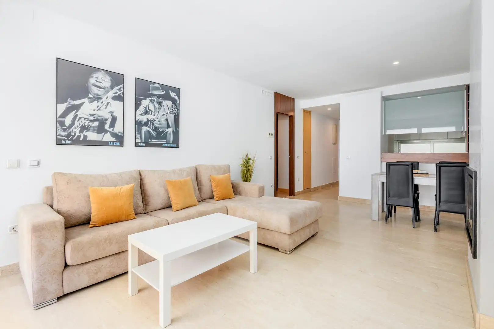 Sala de estar de Apartamento en venta en Mijas con Aire acondicionado, Calefacción y Jardín privado
