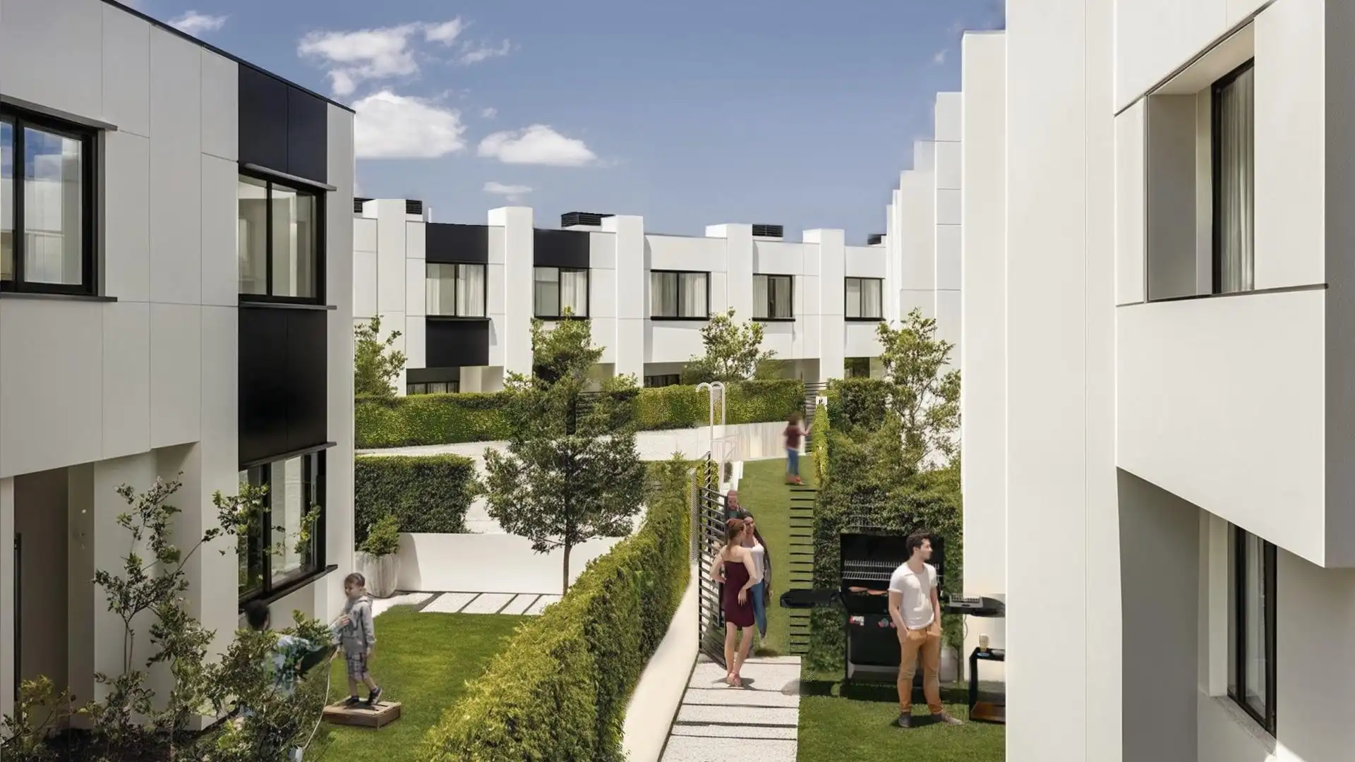 Vista exterior de Casa o xalet en venda en Valdemoro amb Calefacció, Jardí privat i Piscina comunitària