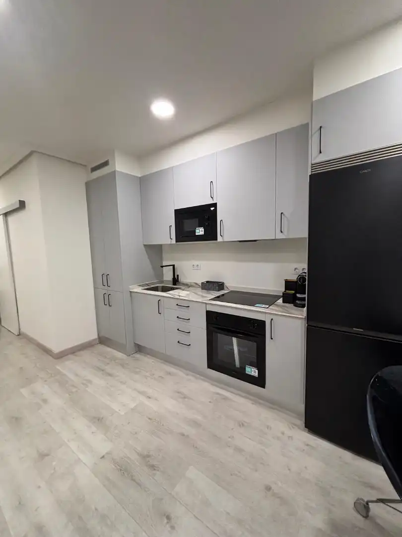 Cocina de Apartamento de alquiler en Oviedo  con Calefacción, Parquet y Amueblado