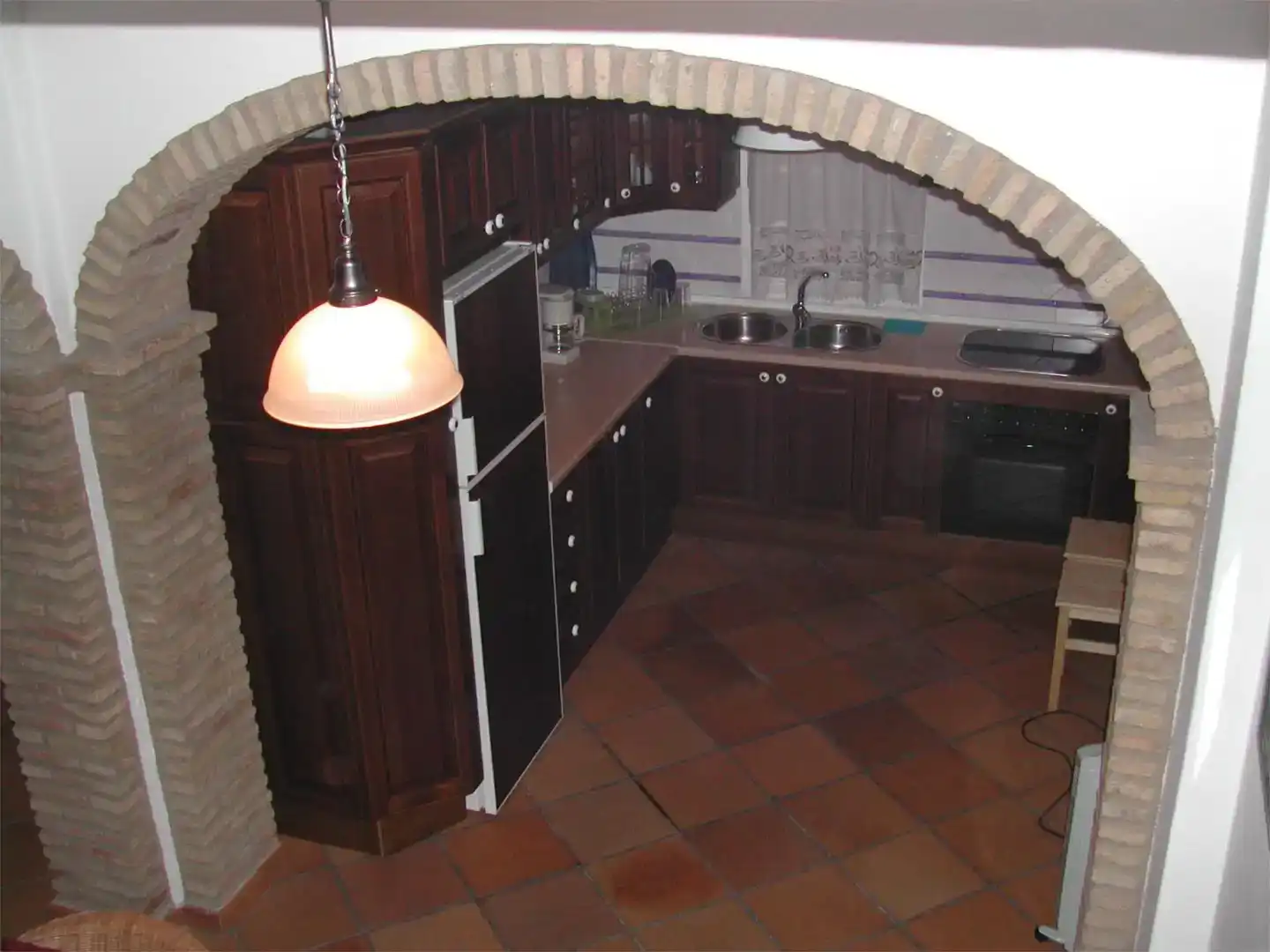 Cuina de Casa adosada en venda en Almonaster la Real amb Moblat i Balcó