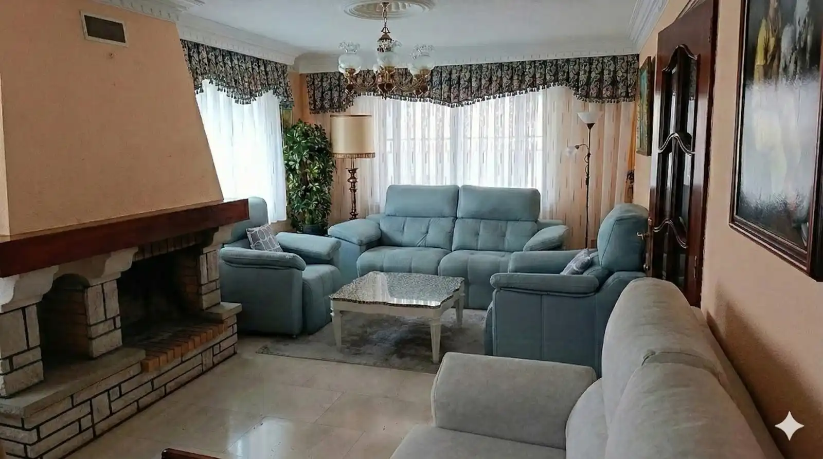 Sala de estar de Casa o chalet en venta en Santa Marta de Tormes con Calefacción, Jardín privado y Parquet