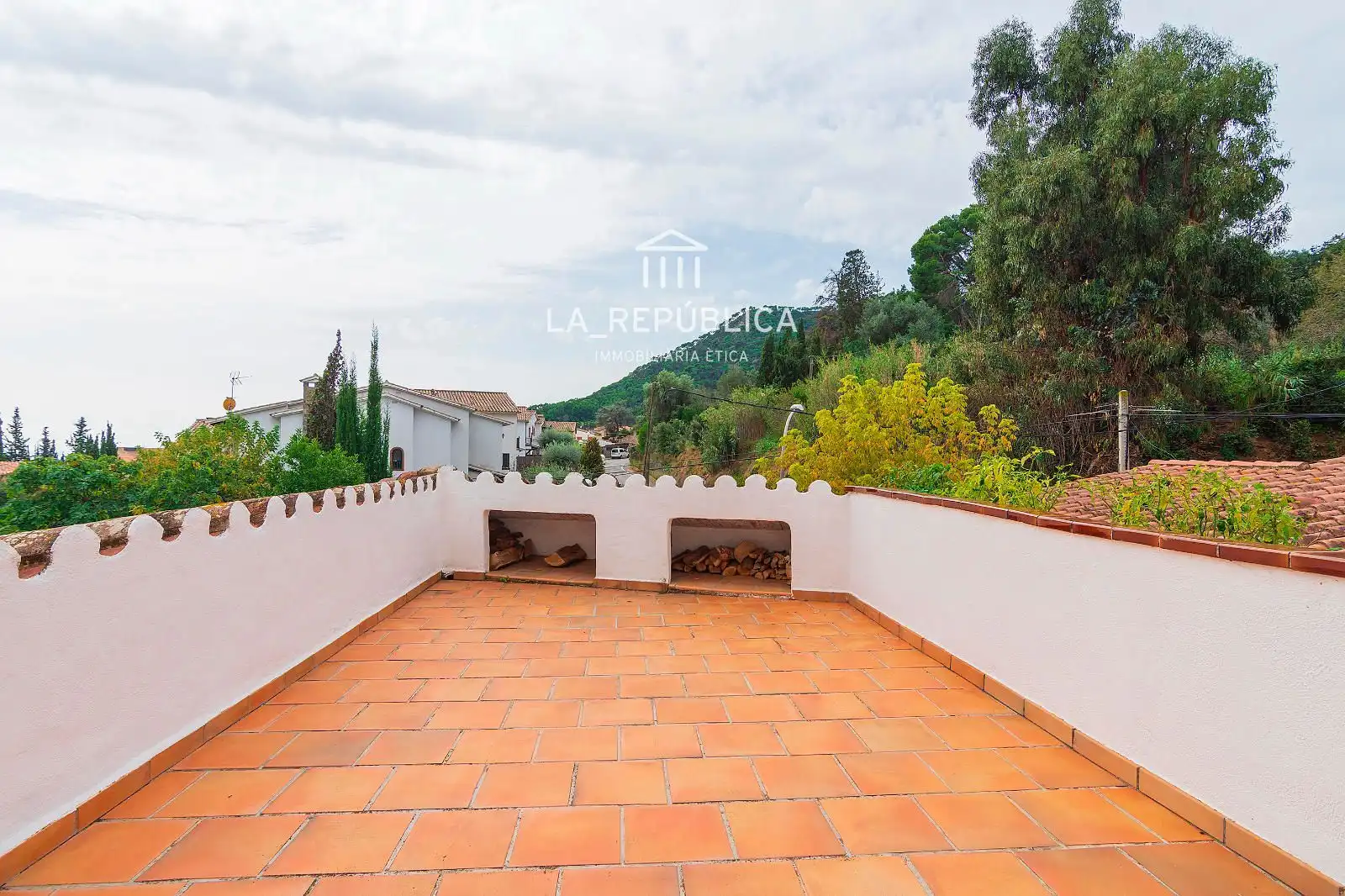 Terraza de Casa o chalet en venta en Cabrera de Mar con Aire acondicionado, Calefacción y Jardín privado