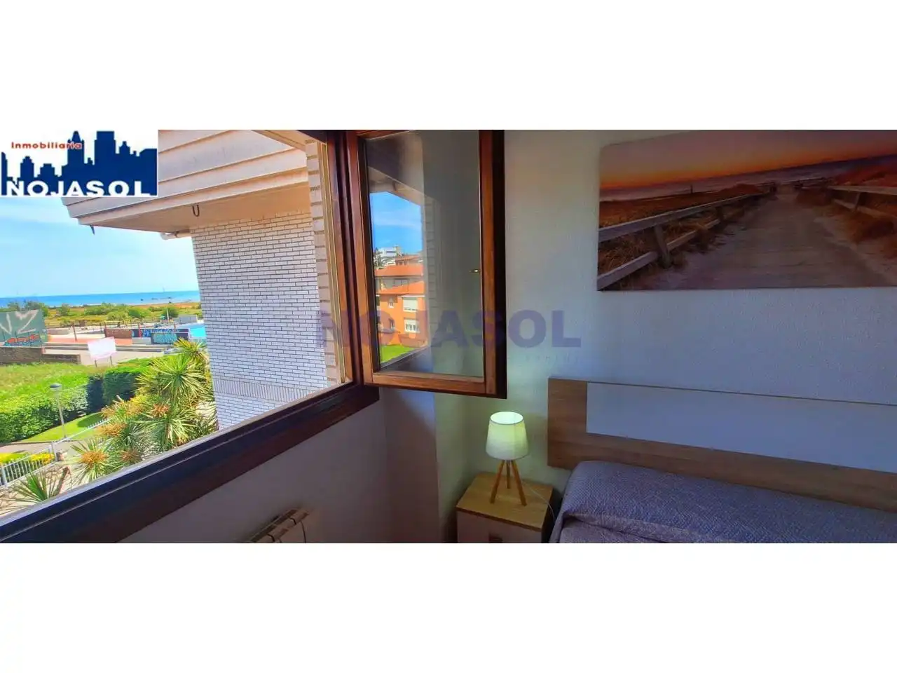 Schlafzimmer von Wohnung zur Miete in Noja mit Heizung, Terrasse und Möbliert