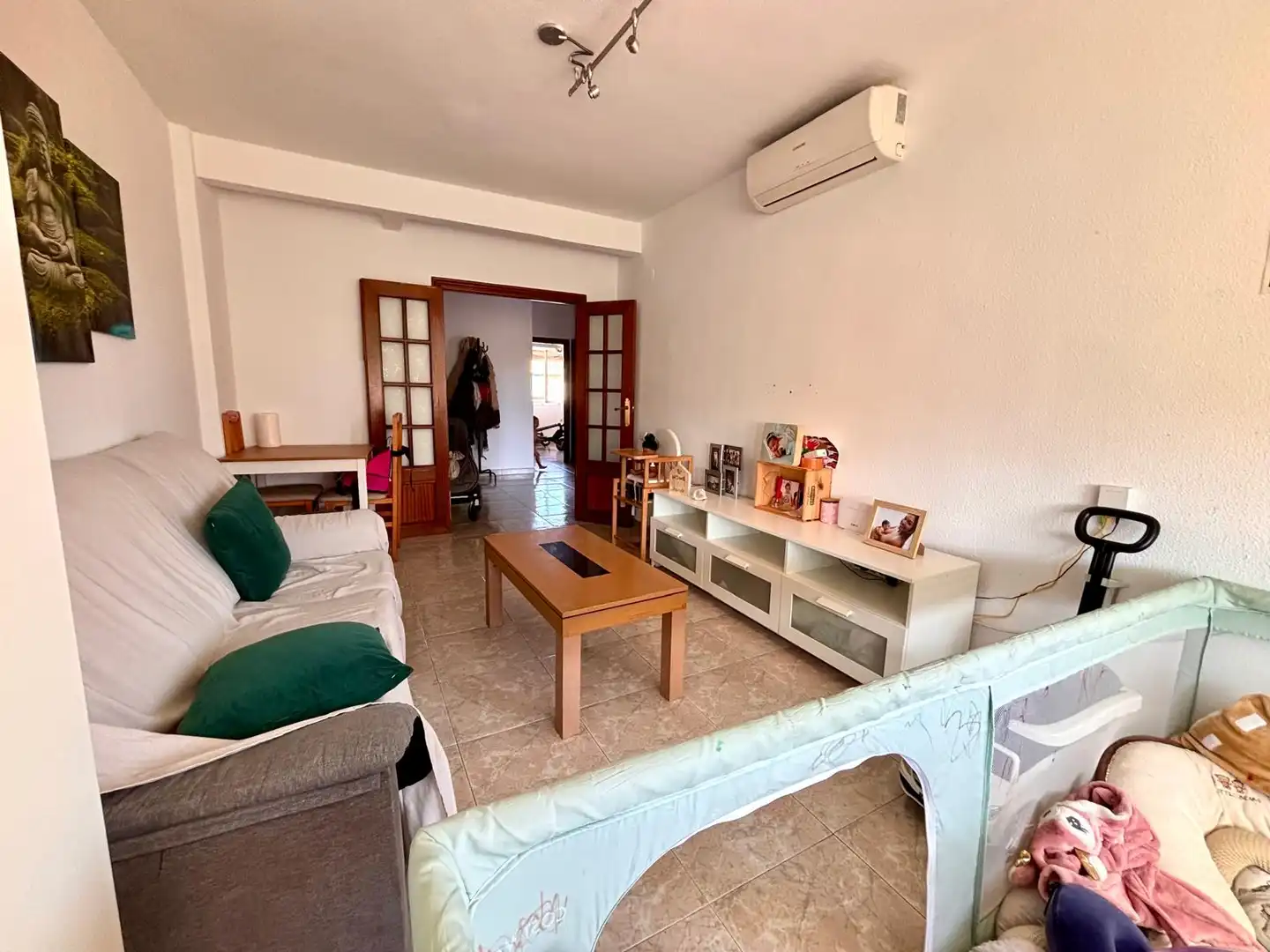 Wohnzimmer von Wohnung zum Verkauf in Alicante / Alacant mit Klimaanlage, Möbliert und Ofen