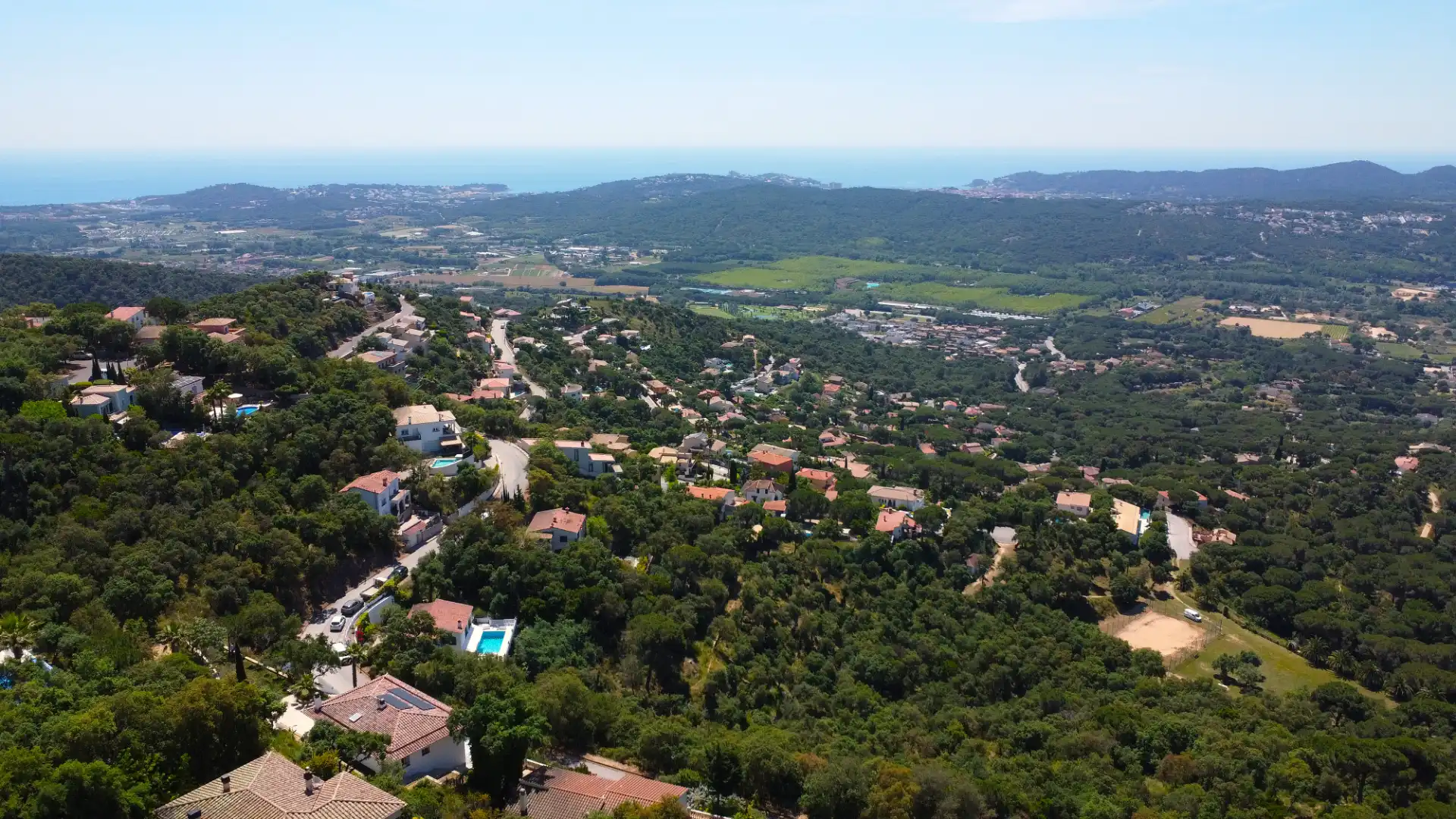Vista exterior de Casa o xalet en venda en Santa Cristina d'Aro amb Aire condicionat, Jardí privat i Parquet