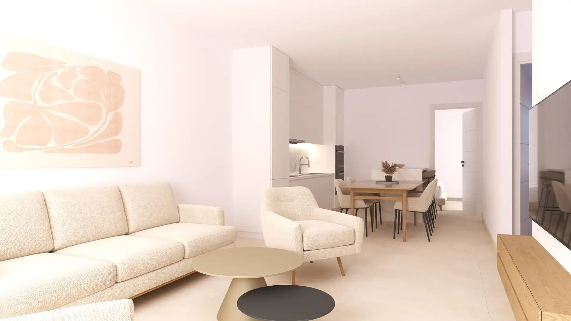 Sala de estar de Apartamento en venta en Torre-Pacheco con Aire acondicionado, Calefacción y Jardín privado
