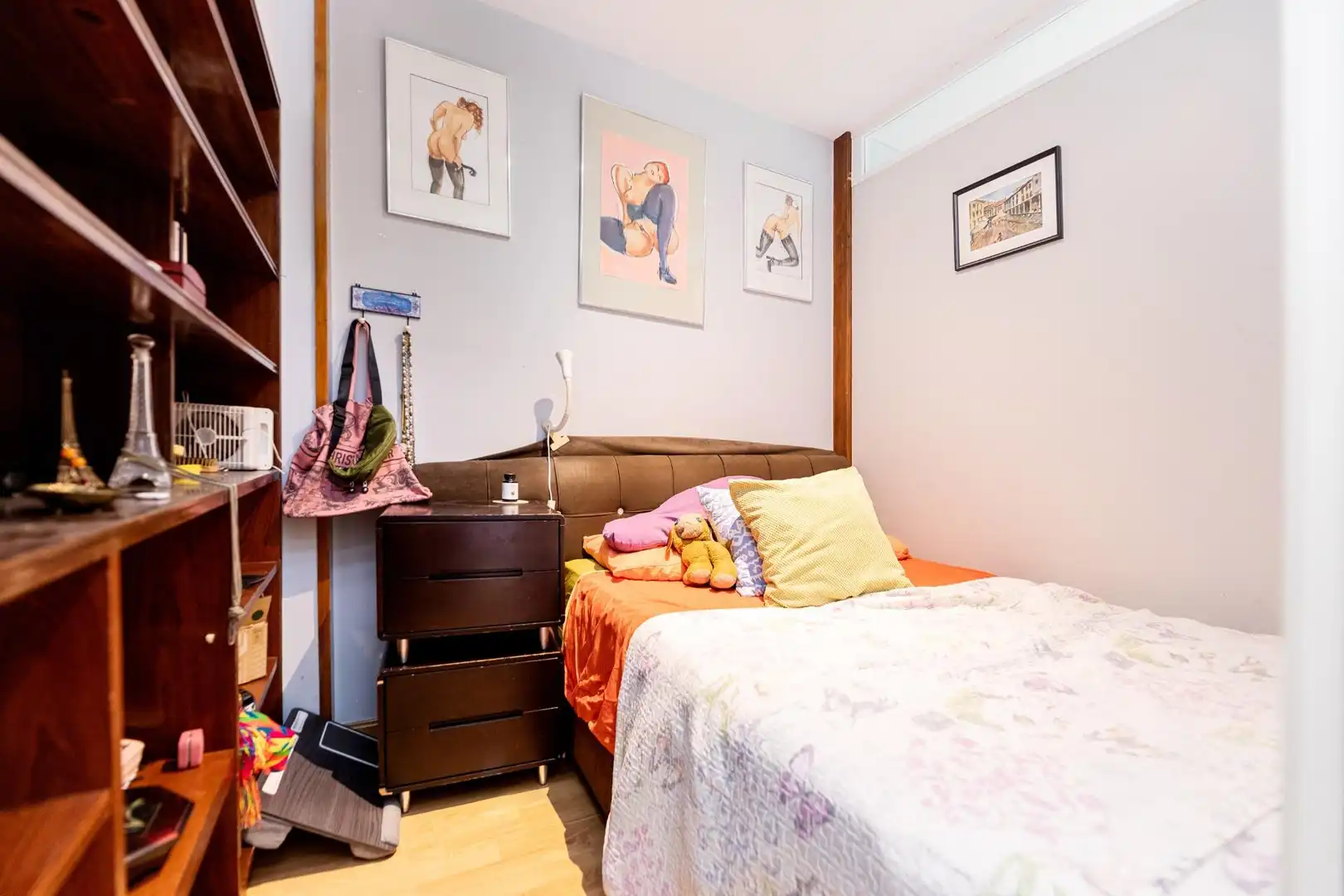 Schlafzimmer von Wohnungen zur Miete in Madrid mit Klimaanlage, Privatgarten und Terrasse
