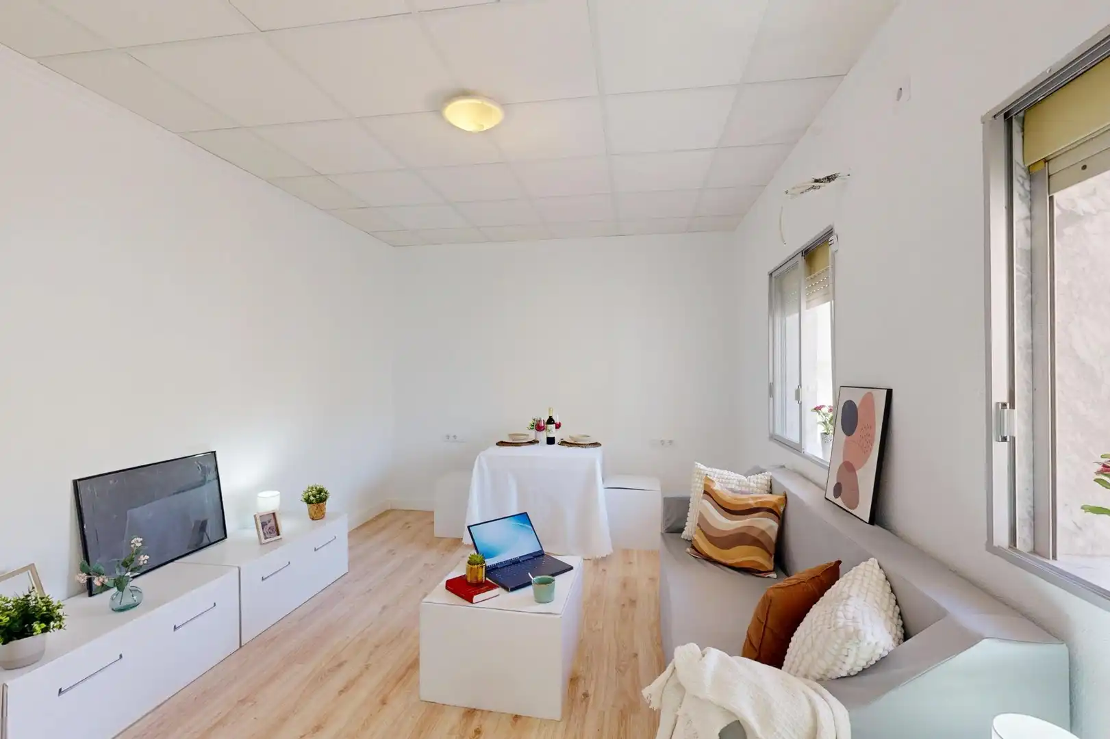 Wohnzimmer von Wohnung zum Verkauf in Cartagena mit Klimaanlage, Heizung und Balkon