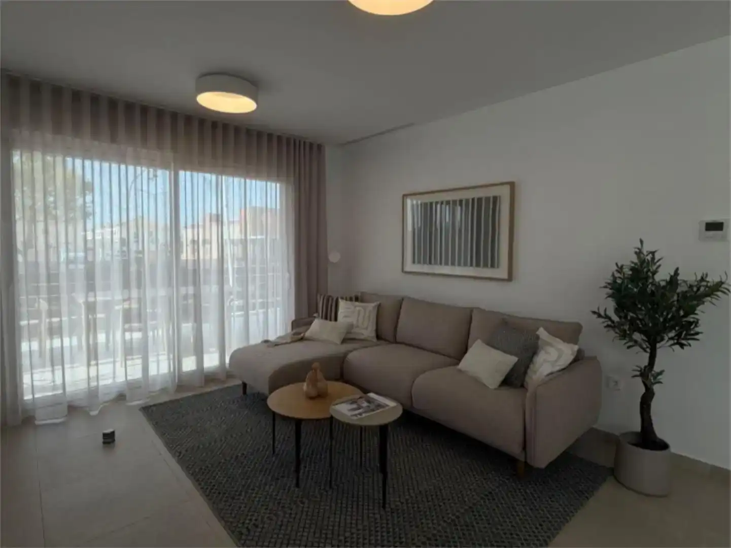 Sala d'estar de Apartament en venda en Pilar de la Horadada amb Aire condicionat, Piscina i Balcó