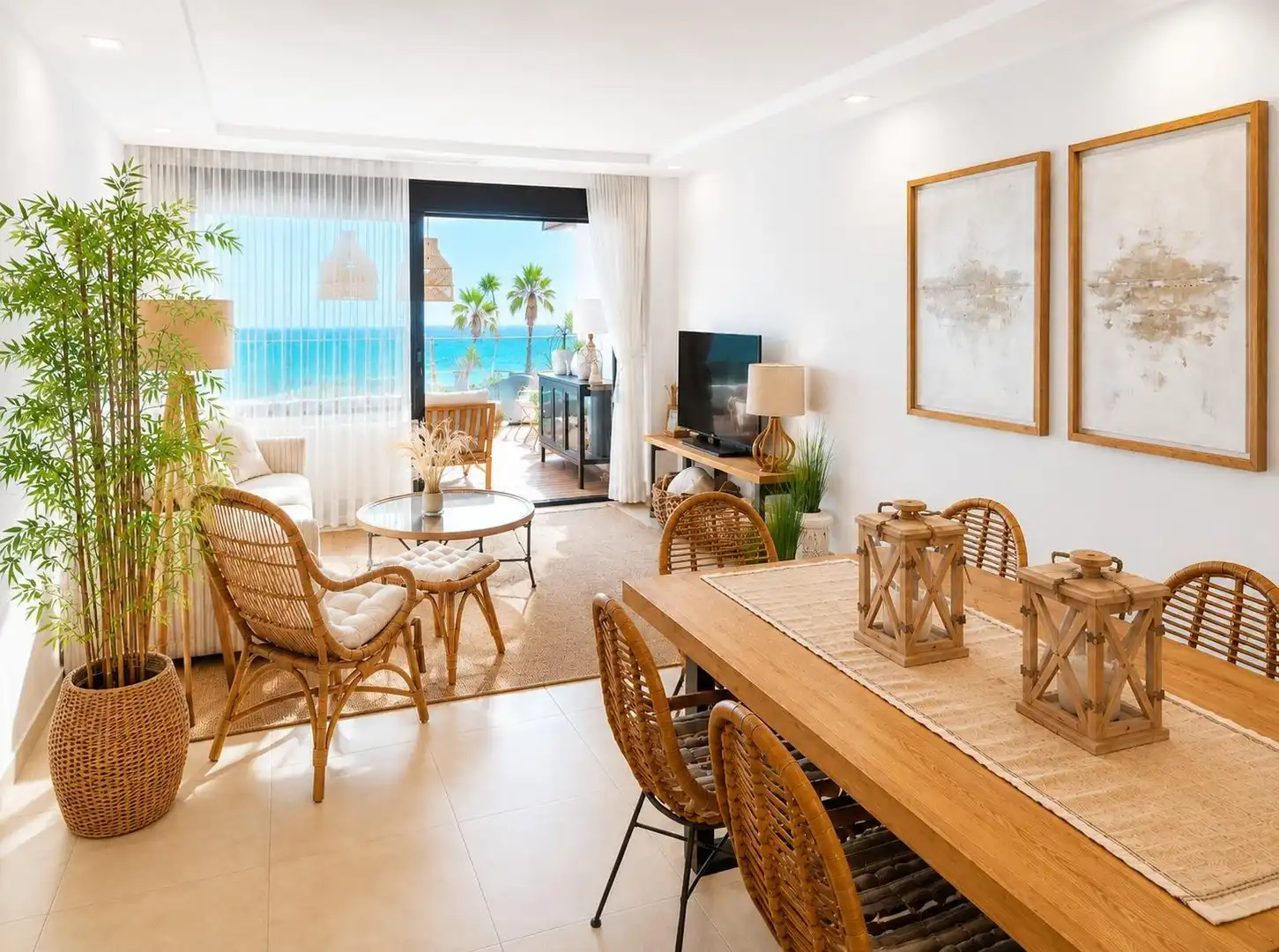 Sala de estar de Apartamento en venta en Ayamonte con Aire acondicionado, Calefacción y Jardín privado