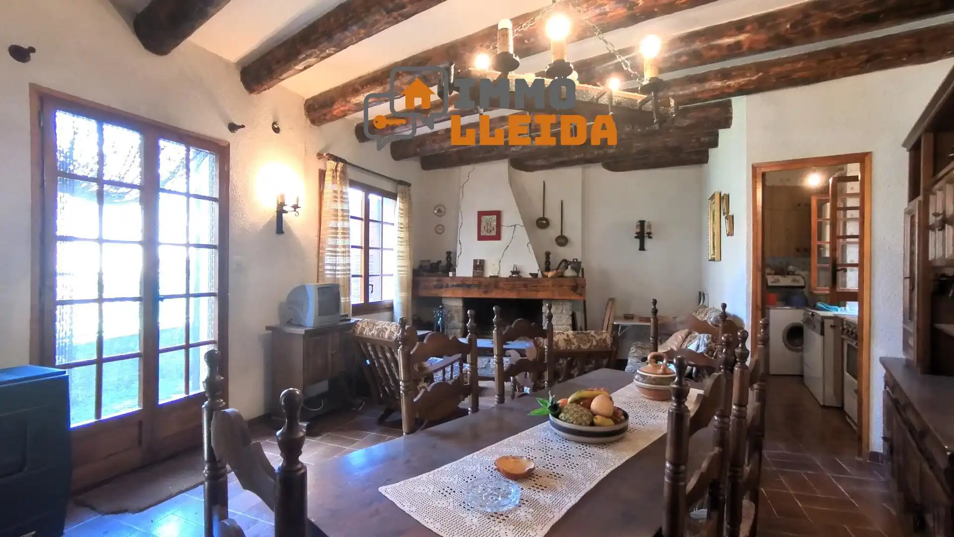 Comedor de Casa adosada en venta en Àger con Calefacción, Terraza y Amueblado