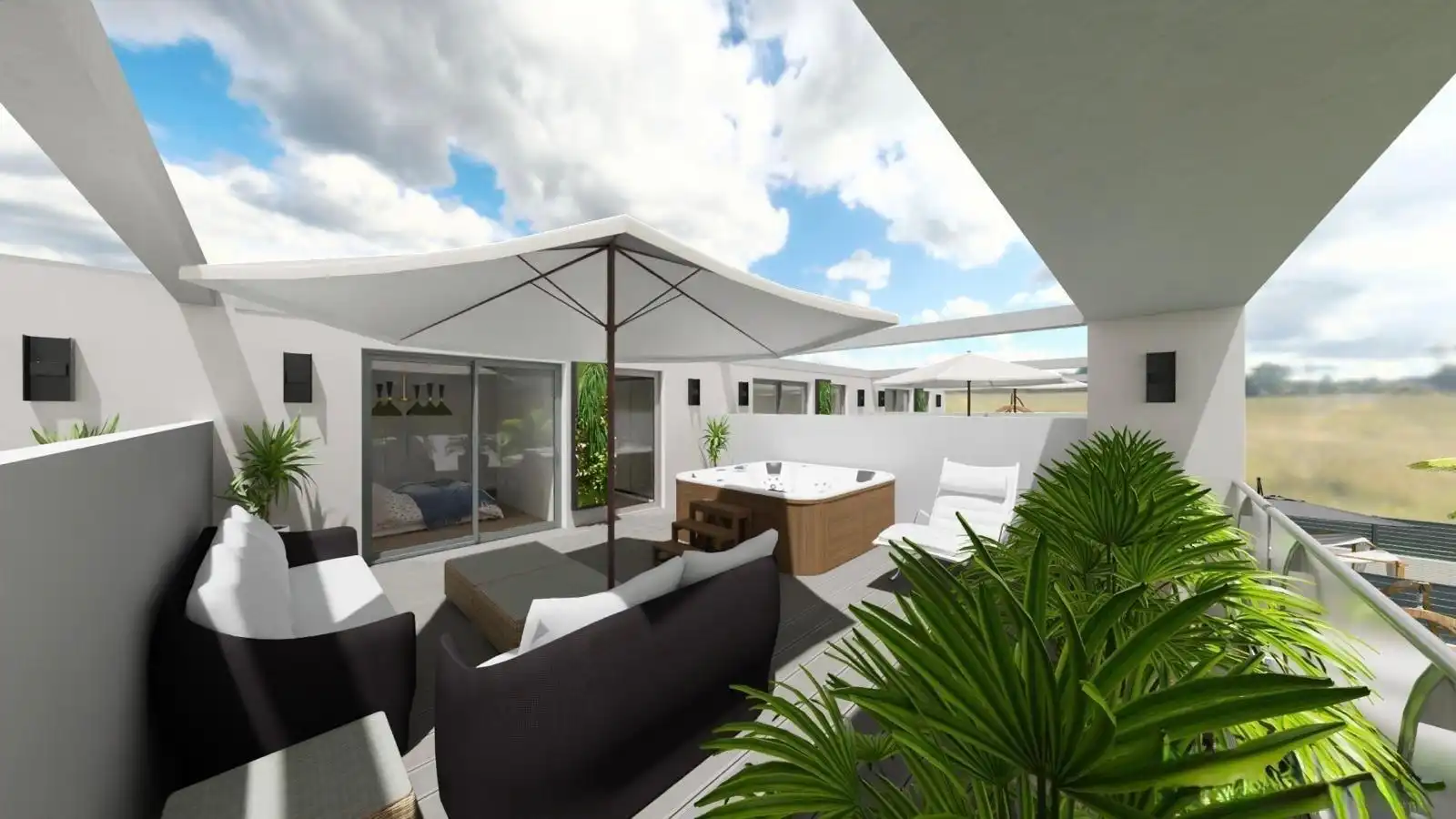 Terraza de Casa adosada en venta en Torrelavega  con Jardín privado, Terraza y Trastero