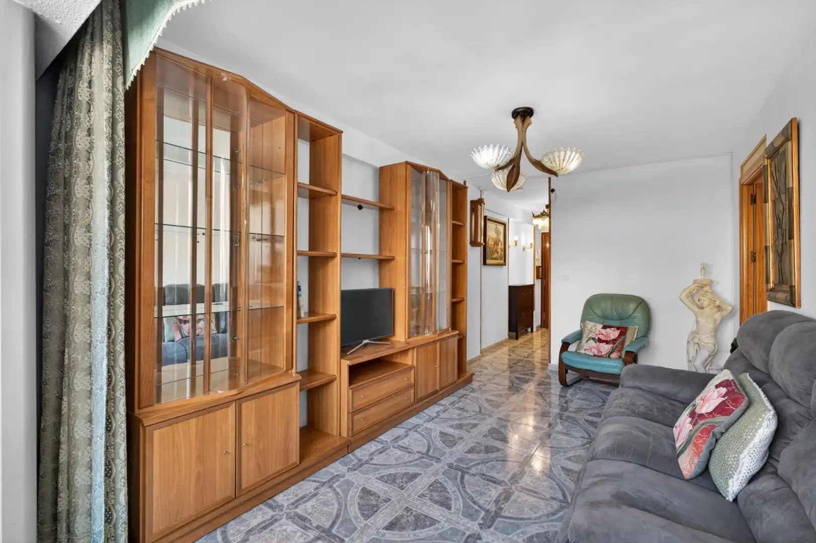 Sala d'estar de Pis en venda en Málaga amb Aire condicionat i Calefacció