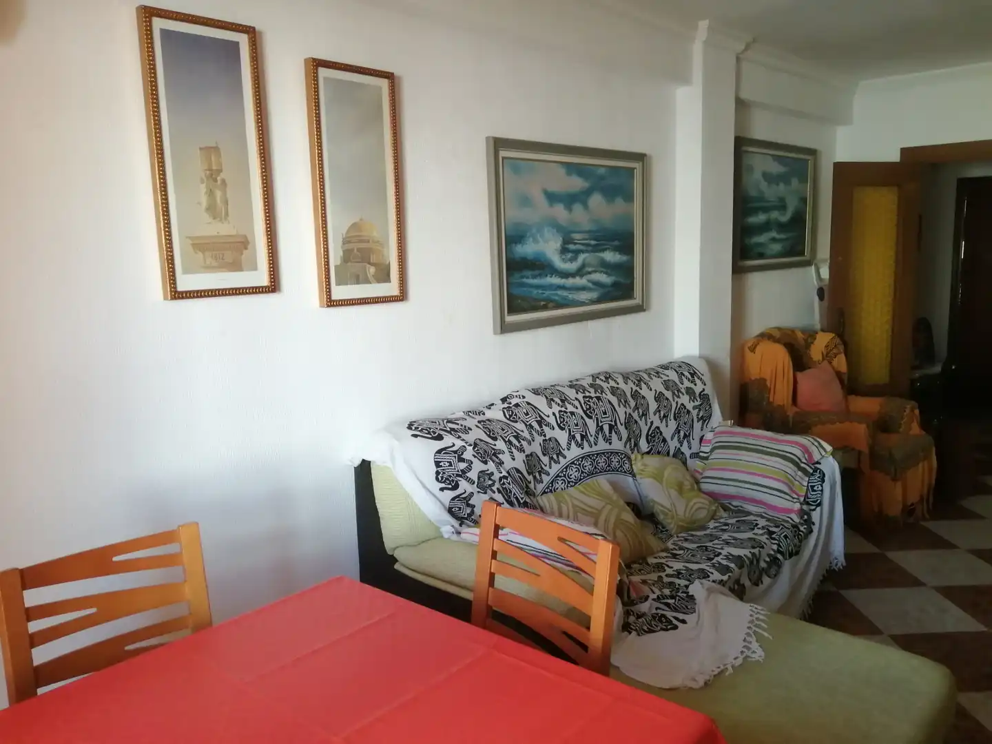 Comedor de Piso de alquiler en Cádiz con Aire acondicionado, Terraza y Amueblado