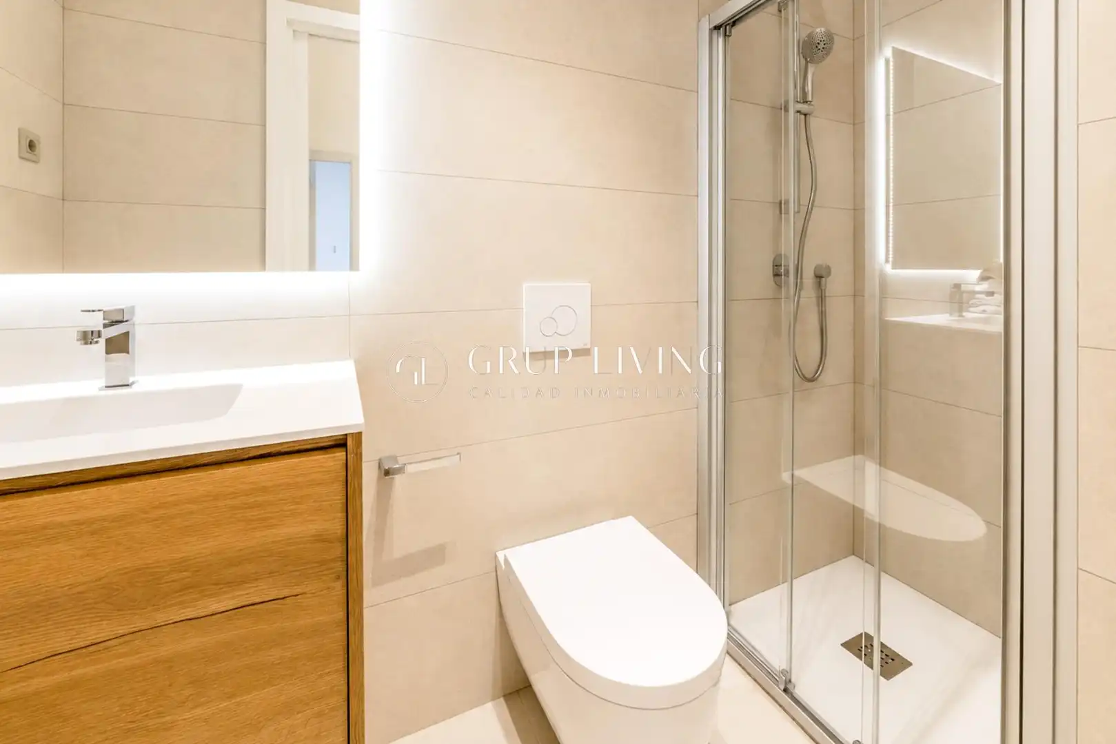 Badezimmer von Haus oder Chalet zur Miete in Sitges mit Klimaanlage, Heizung und Privatgarten