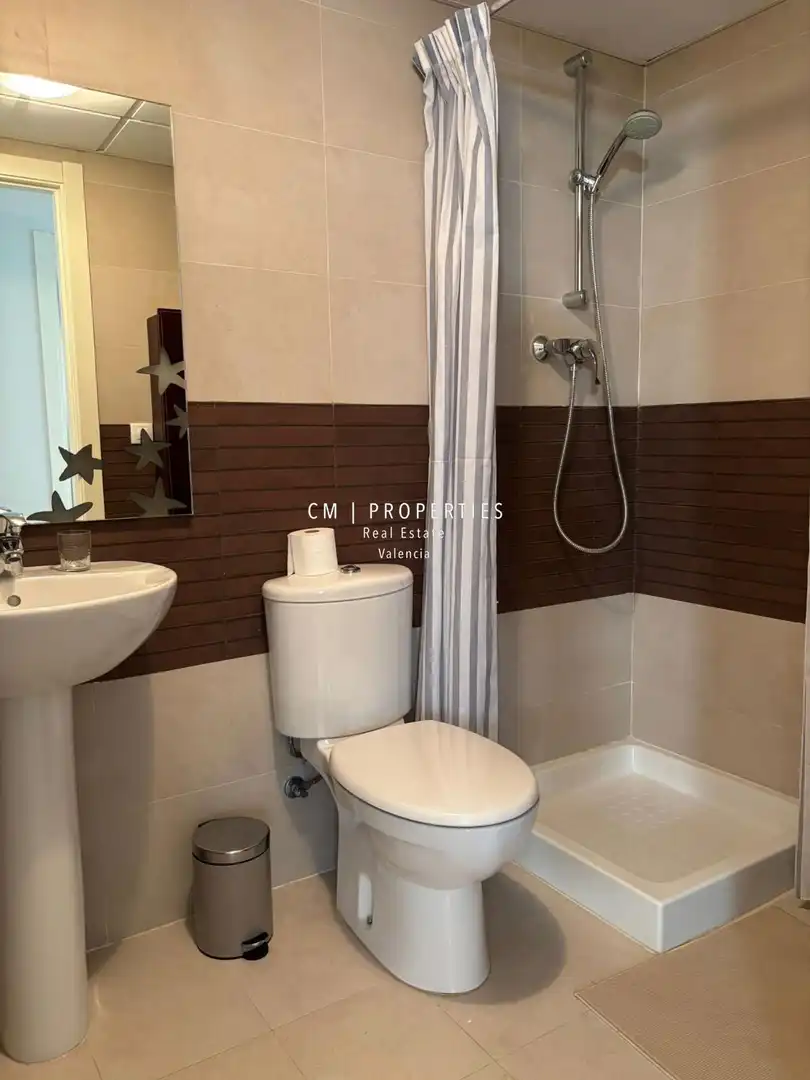 Badezimmer von Wohnungen zur Miete in Moncofa mit Klimaanlage, Heizung und Terrasse