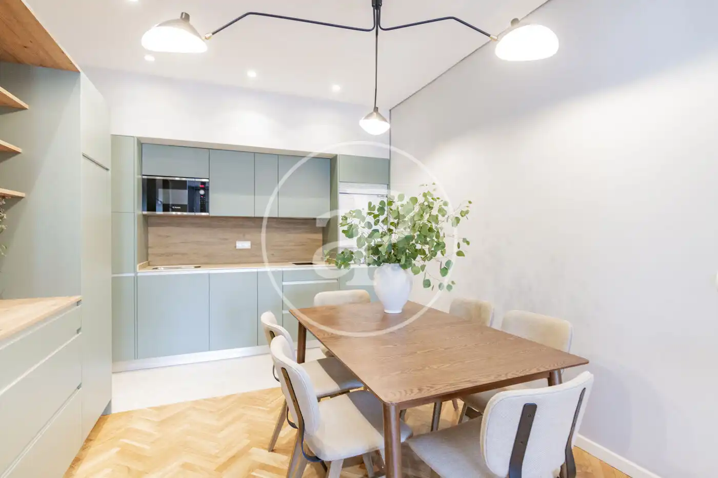 Dining room of Flat for rent in Madrid  with Air Conditioner, Heating and Furnished