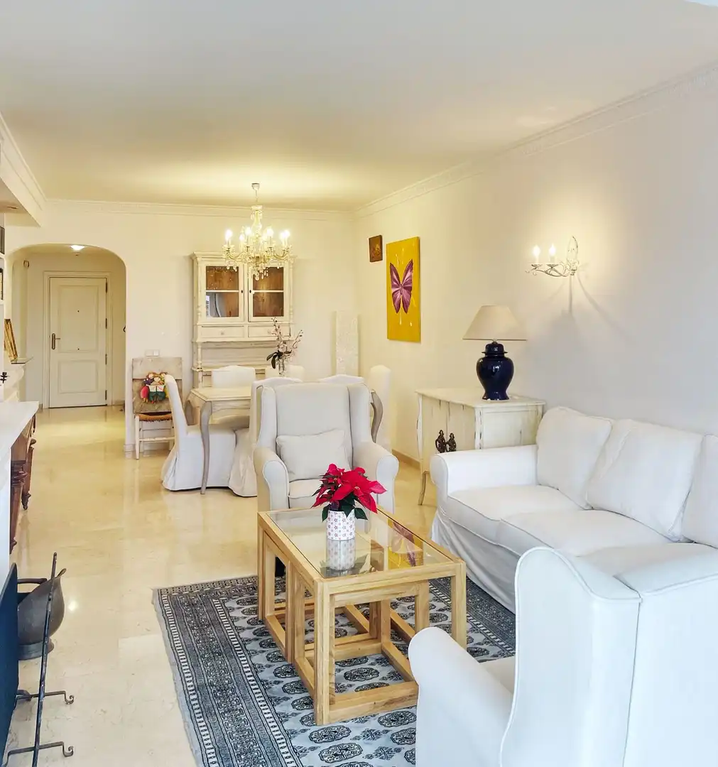 Living room of Apartments for rent in Marbella  with Air Conditioner, Terrace and Furnished