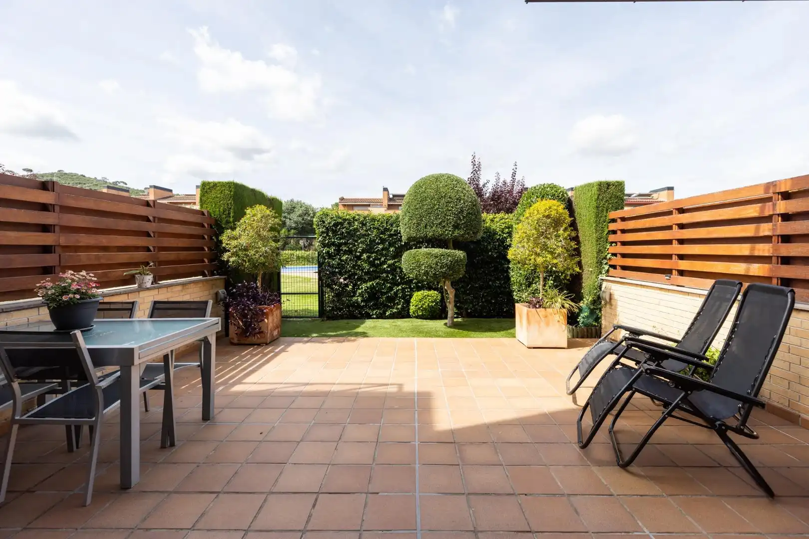 Terrassa de Casa adosada en venda en Sant Fost de Campsentelles amb Calefacció, Jardí privat i Terrassa