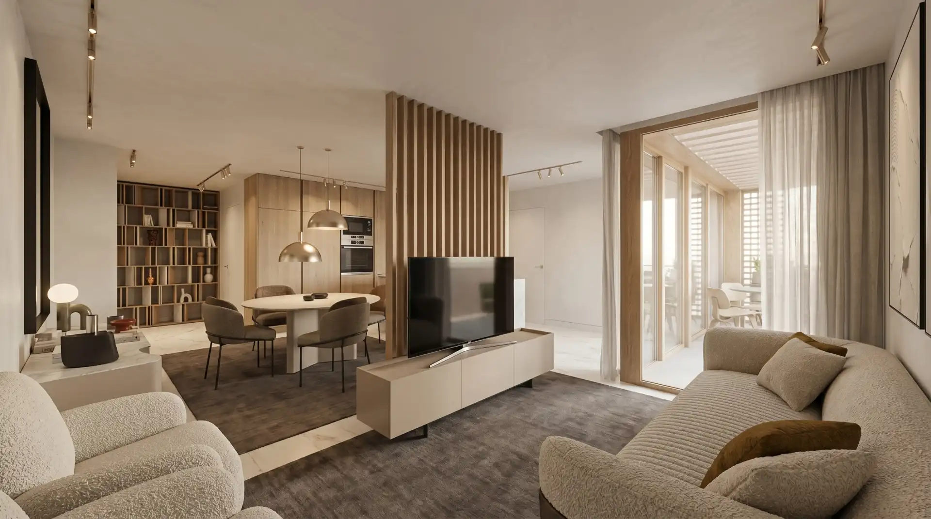 Sala de estar de Apartamento en venta en Palafrugell con Aire acondicionado, Calefacción y Alarma