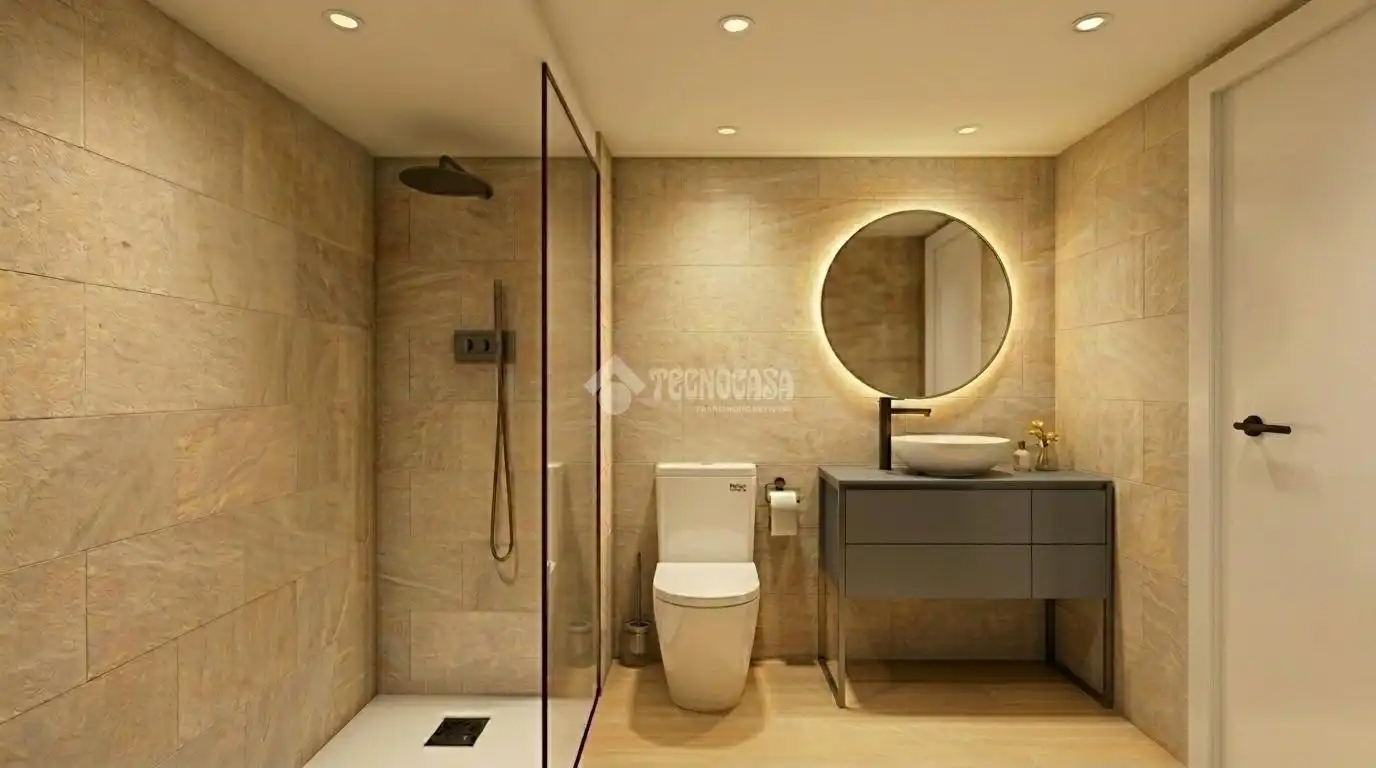 Baño de Casa adosada en venta en Sant Adrià de Besòs con Aire acondicionado, Calefacción y Terraza