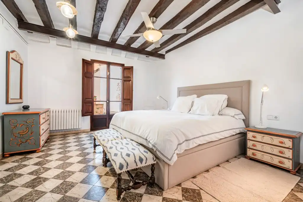 Dormitori de Apartament en venda en  Palma de Mallorca amb Calefacció, Jardí privat i Terrassa