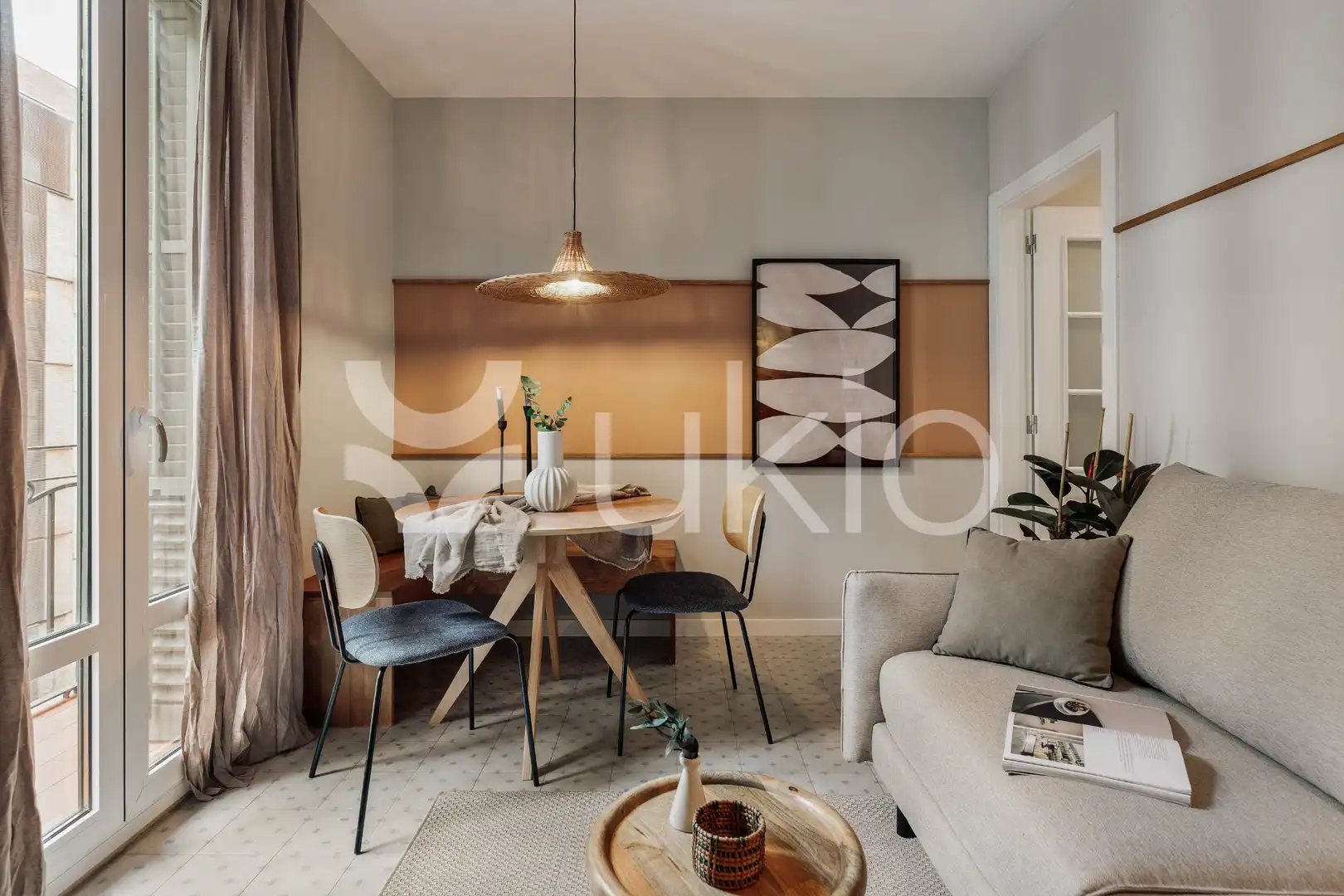 Living room of Apartments for rent in Barcelona  with Air Conditioner, Heating and Furnished