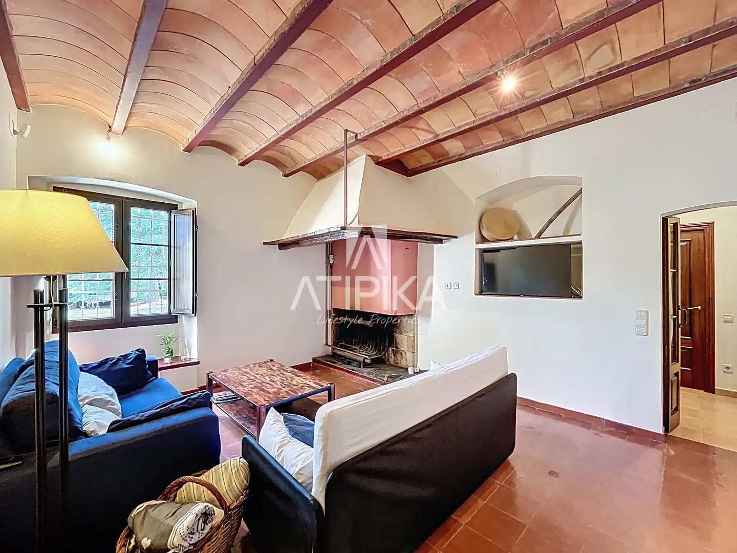 Sala de estar de Finca rústica en venta en Vallgorguina con Calefacción, Parquet y Trastero