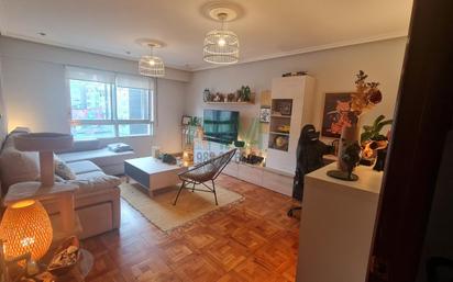 Living room of Flat for sale in Ourense Capital   with Heating, Parquet flooring and Balcony