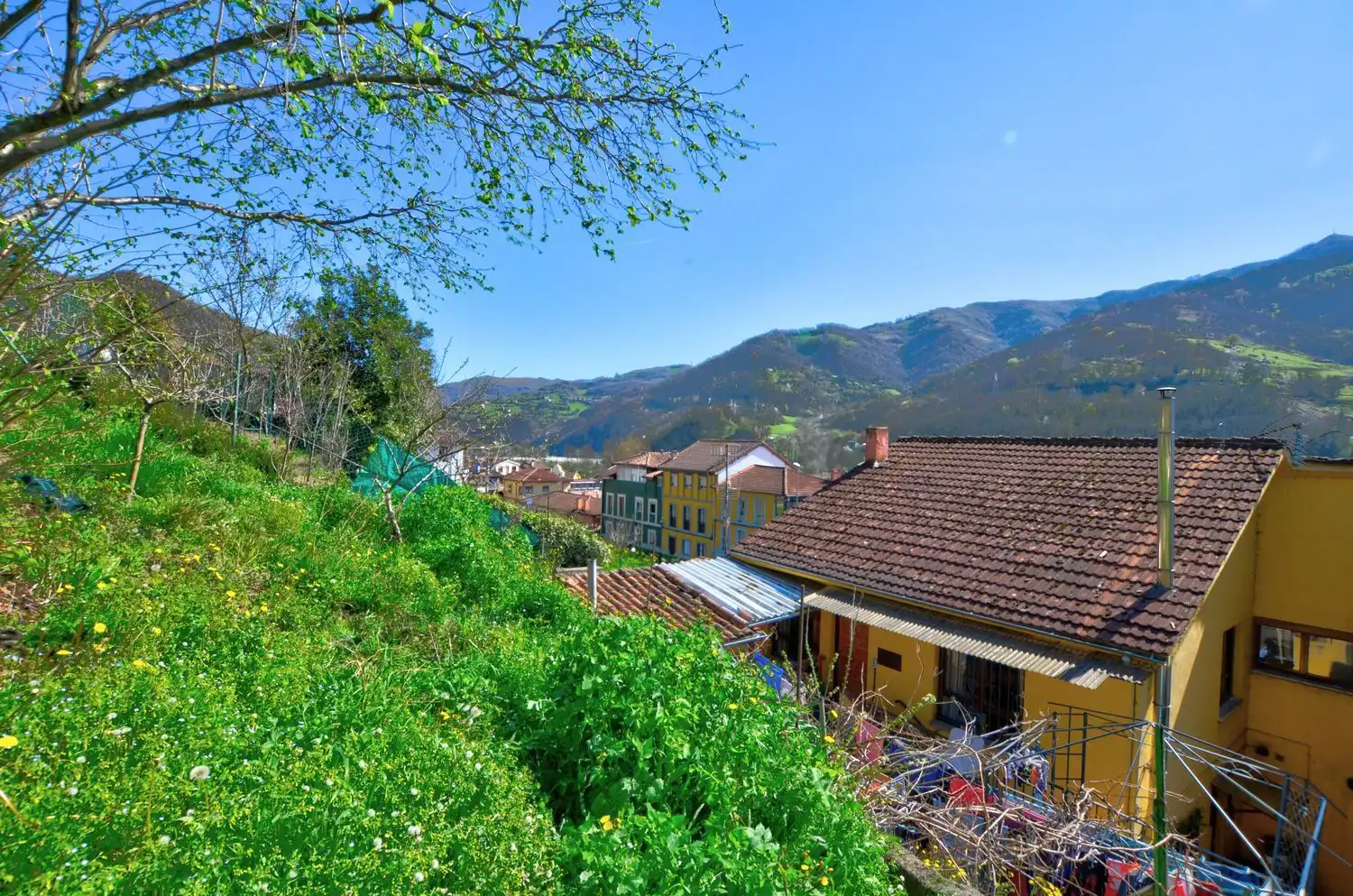 Vista exterior de Casa o xalet en venda en Lena amb Calefacció, Terrassa i Traster